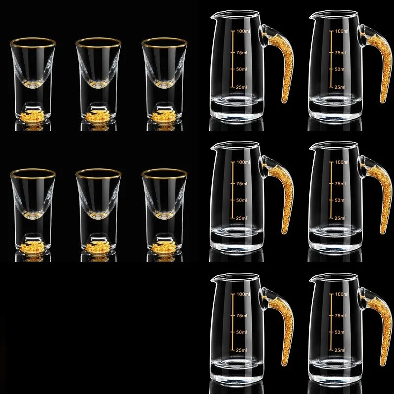 100ml Gold Leaves Spirits Dispenser Shot Glass Dispenser