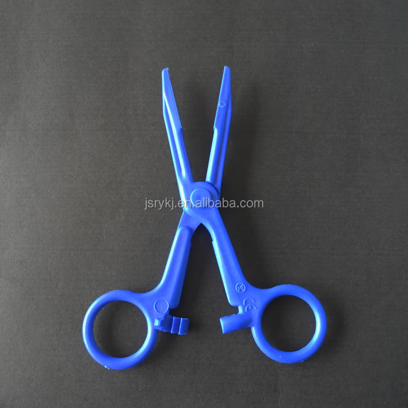 factory Surgical tweezers medical clamp plastic forceps disposable sterile hemostatic bleeding stop forceps