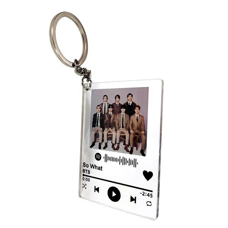 Wholesale Acrylic Keychain BTS Custom Acrylic Photo Frame Keychain BTS Keychain KPOP