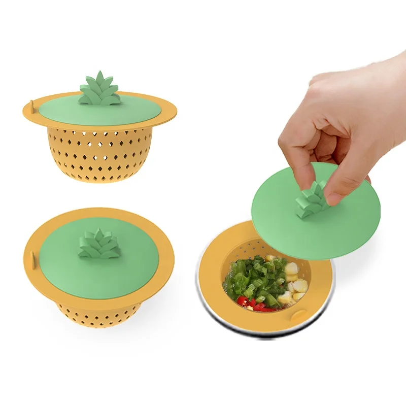 Custom Silicone Kitchen Sink Drain Strainer Kitchen Sink Drainer Silicone Sink Drain Stopper Kit with Silicone Drain Cover