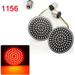 Bullet Turn Signal Indicator Light Lamp 1156 1157 LED Inserts Light for Motorcycle Harley Touring Sportster Glide Dyna FLSTF CVO