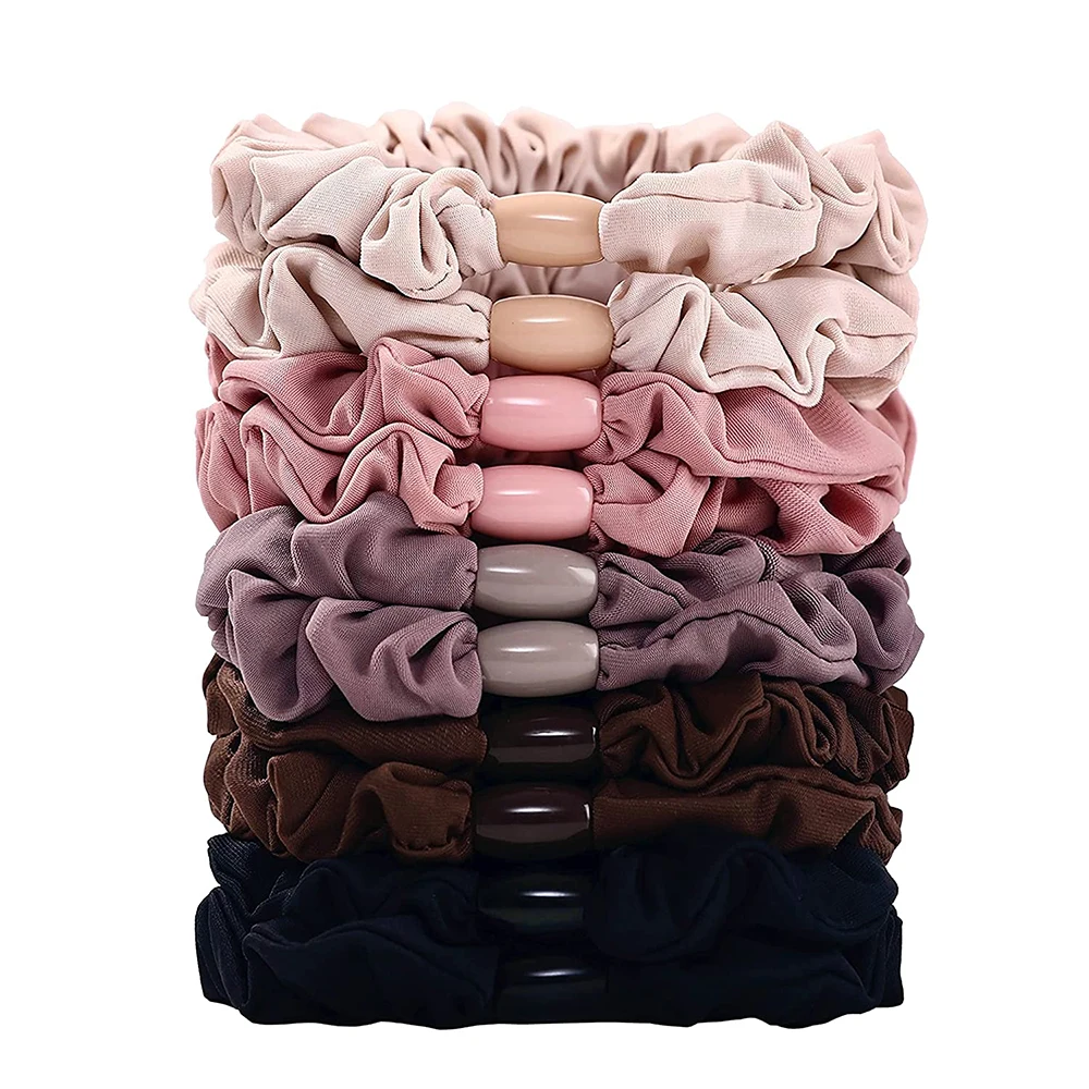 Satin Elastic Hair Bands Comfortable Silk Hair Scrunchies  Elastics Ponytail Holders for Women Girls Ties Hair Accessories Gift