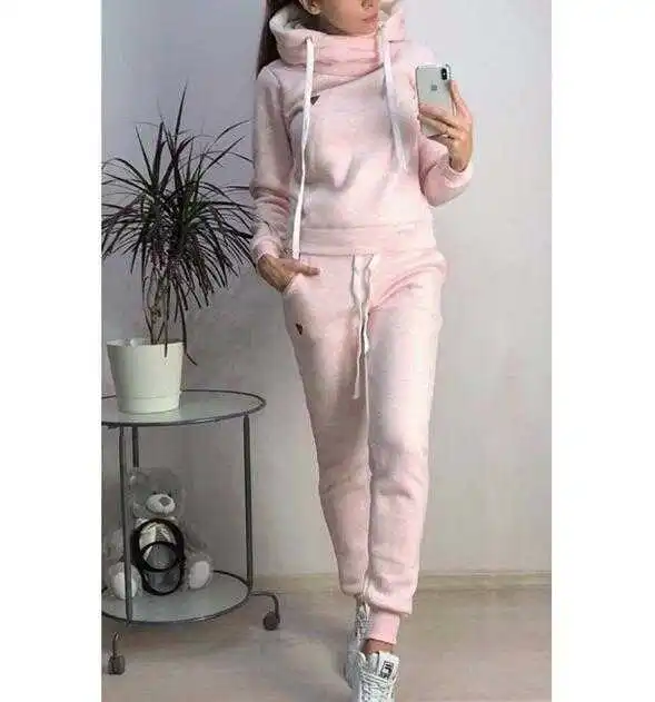 Real shot jacket coat T-shirt women autumn and winter fiery new two-piece fashion casual sports suit sweater women spring