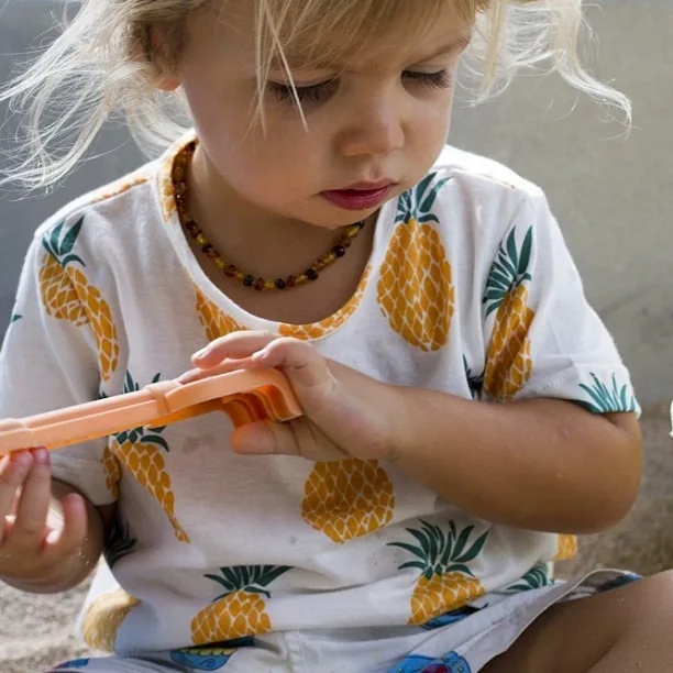 Хлопковый Повседневный Топ с коротким рукавом и круглым вырезом для малышей