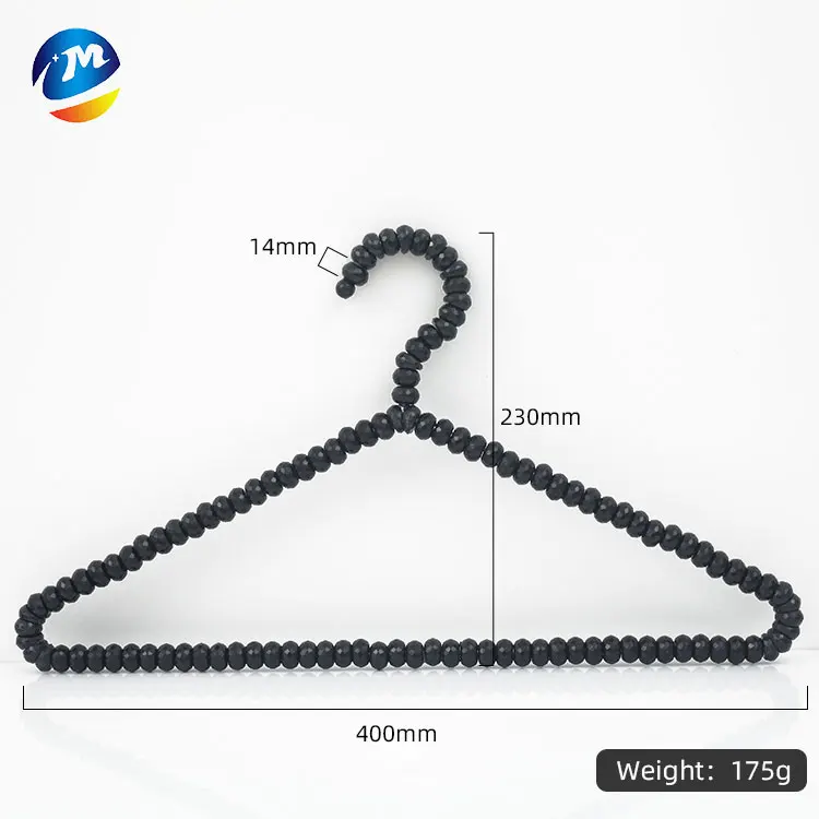 40cm pearl bead plastic adult hanger clothes rack wardrobe hangers slip-resistant pearl hanger