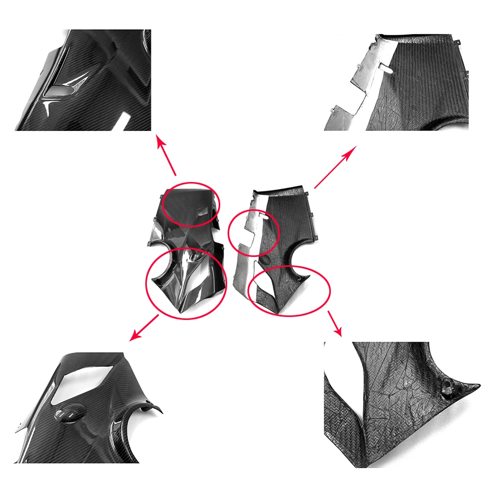 Carbon Fiber Motorcycle Belly Chassis Side Panel Fairing Cowl Gloss 100% Twill Weave for Ducati Panigale V4 2018-2020