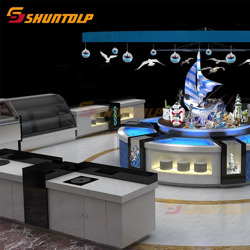 Роскошный коммерческий холодильник для бара и салата, Современный Дизайн Прилавка для суши в отеле