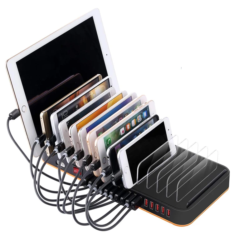 USB-зарядная станция на 15 портов, 100 Вт, с кабелями US/EU/UK/AU