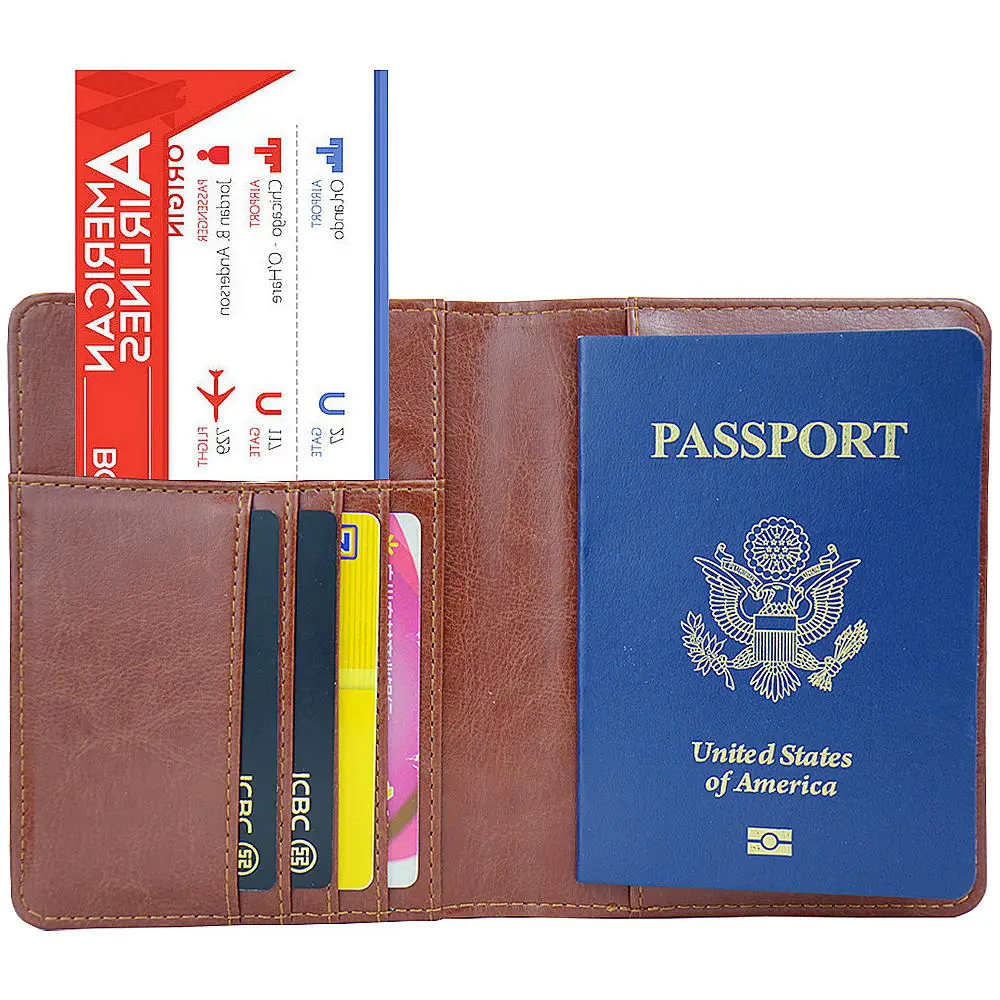 Wholesale  trending products 2022 new arrivals Travel Document Organizer Wallet Pu Leather Case Holder Blank Passport Cover