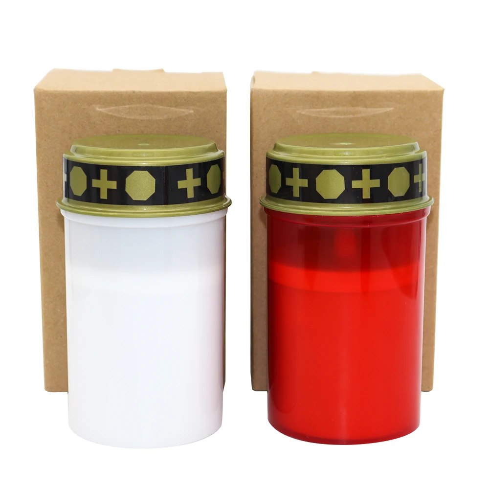 LED Plastic AA battery with ground plug LED tomb lamp outdoor waterproof courtyard electronic candle cemetery lamp