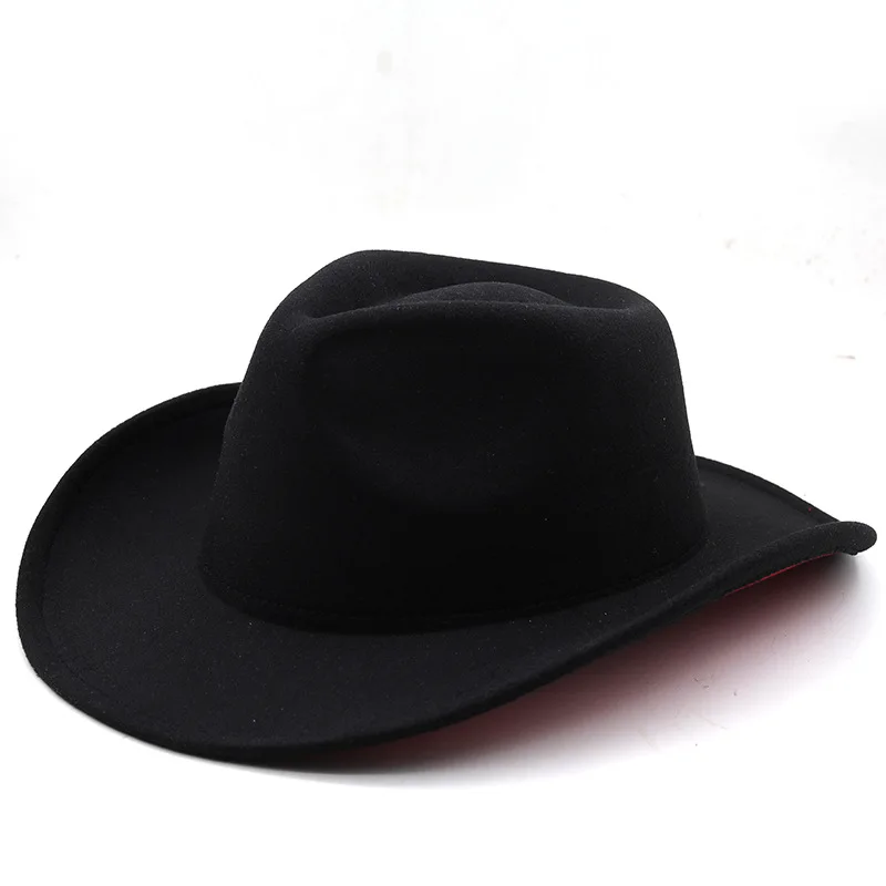 Custom Color New Designer Fashion Women And Men Red Bottom Wide Brim Vintage Jazz Fedora Hats Classics Cowboy Fedora Hats