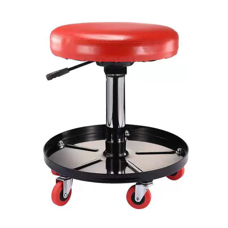 Car Repair Adjustable creeper Seat Workshop Round Creeper Stool with Additional Tool Tray