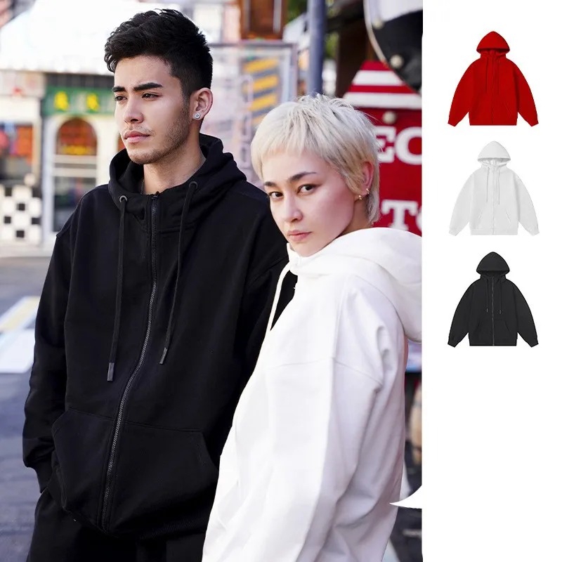 420GSM Drop Shoulder Heavy Weight Streetwear Cotton Pullover French Terry Oversized Zip Up Hoodies