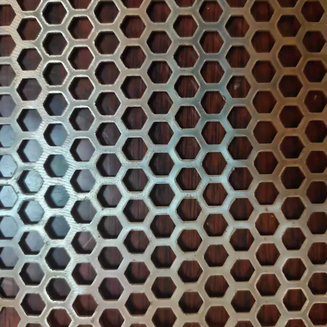 Hexagon Hole Galvanized Mild Steel Perforated Metal Mesh Sheet Perforated Steel Mesh Grills Plate For Speaker