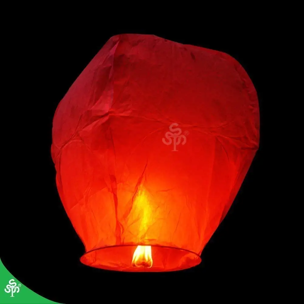 Partycool, горячий воздух, биоразлагаемые гигантские фонарики Kongming, недорогие ночные печатные фонари белого цвета