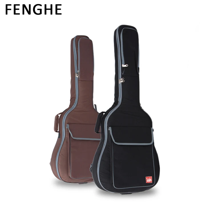B41-B4 Oxford Fabric Acoustic Guitar Bag Soft Case Double Shoulder Straps Padded Guitar Waterproof Bass Guitar Bags Backpack