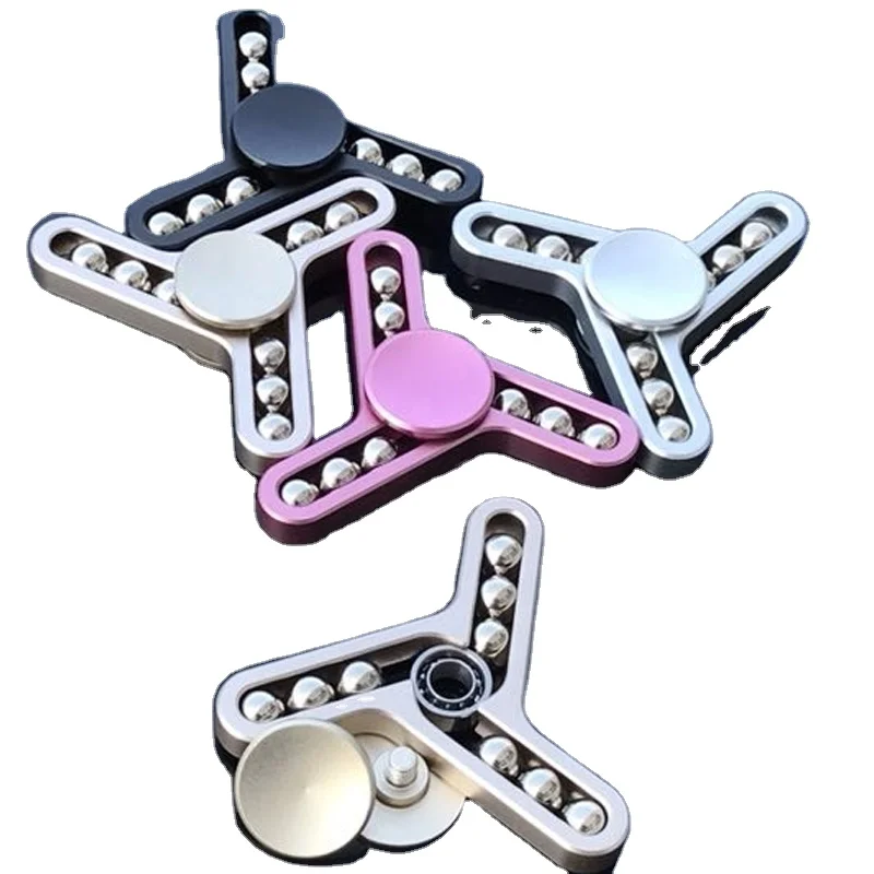 Rainbow Heptagonal Hand Spinner Fidget Zinc Alloy Metal  Finger Spinner Flying Fidget Spinner