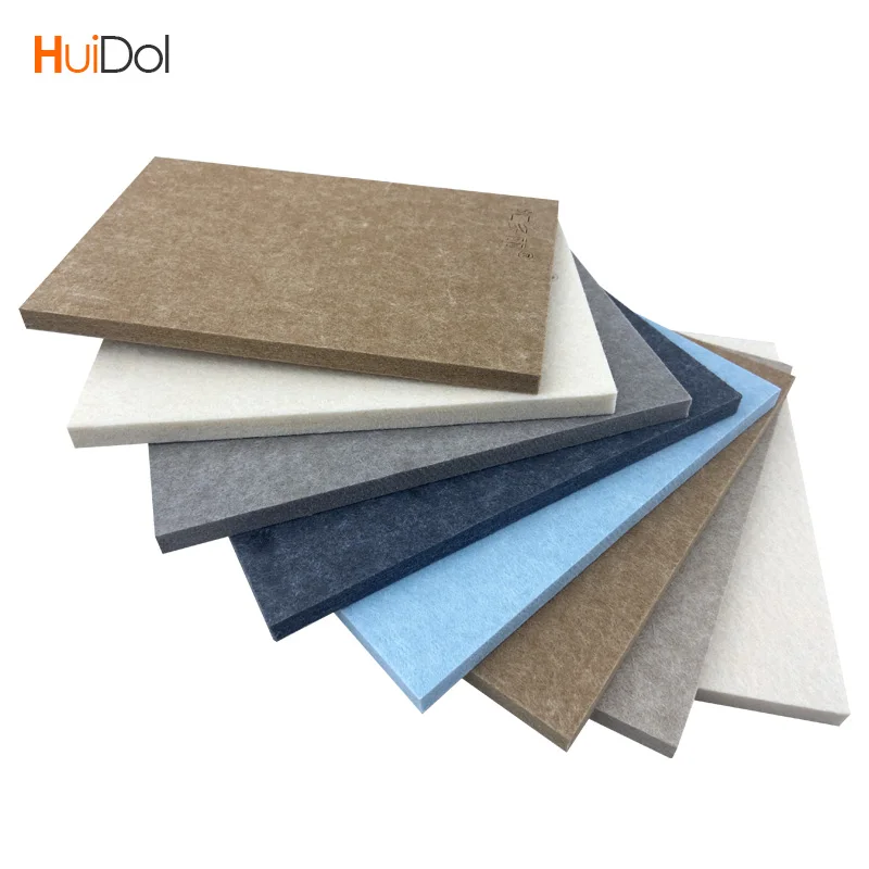 High Density Light Grey Charcoal Sound Absorption PET Acoustic Panels Polyester Felt Acoustic Panels