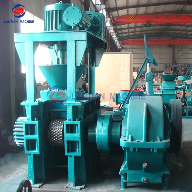 Fluorgypsum plant ash silicon carbide ball press machine double rollers briquette ball maker machine