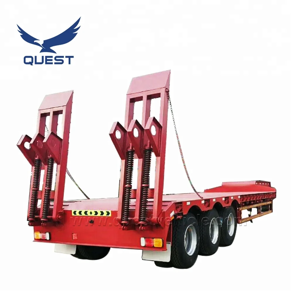Utility Heavy Duty 3 Line 6 Axles  Low Bed Trailers Truck Gooseneck Extendable Lowboy  Semi Trailer