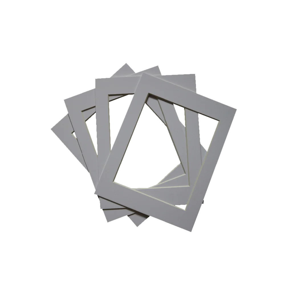 High Quality Acid-Free Photo Size 8x10 paper photo frame Matboard/Passepartout 1.4mm Thickness Wholesale