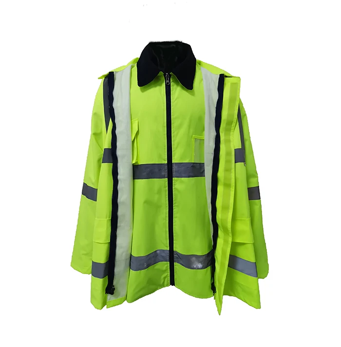 Reflective Road Safety High Visibility Jacket For Construction With Multiple Pockets Reflector Jackets