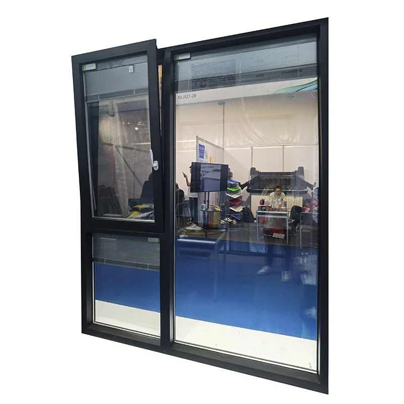 Hihaus изготовленный на заказ умный дом алюминиевый закаленное стекло створки наклона и поворота окна
