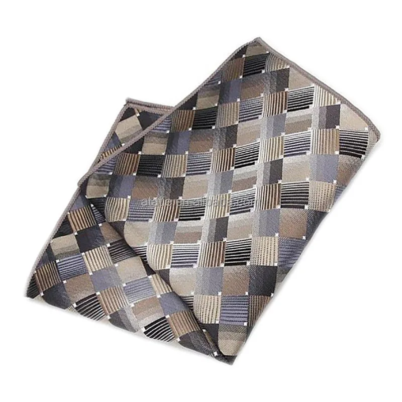 Men Suits Polyester Designer Pocket Square Woven Printing Pocket Square Hankies Business Casual Pockets