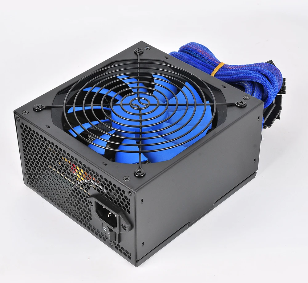 80 PLUS Computer Pc Switching Power Supply SMPS 12v Atx Mainboard 24pin PSU Power Source 500w 24 Pin Stock 0.6mm Black Coated