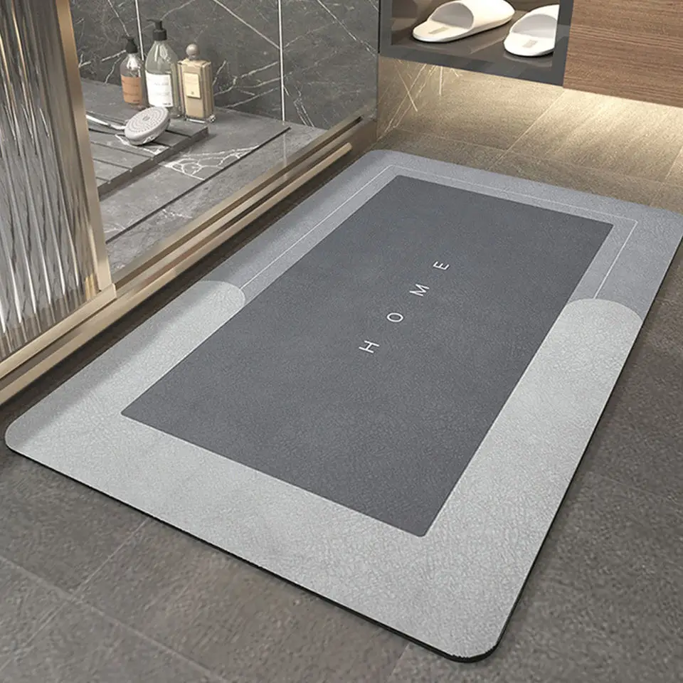 YIDE Factory Direct Newest Product diatom mud carpet Diatomite material bathroom anti slip diatom mud mat
