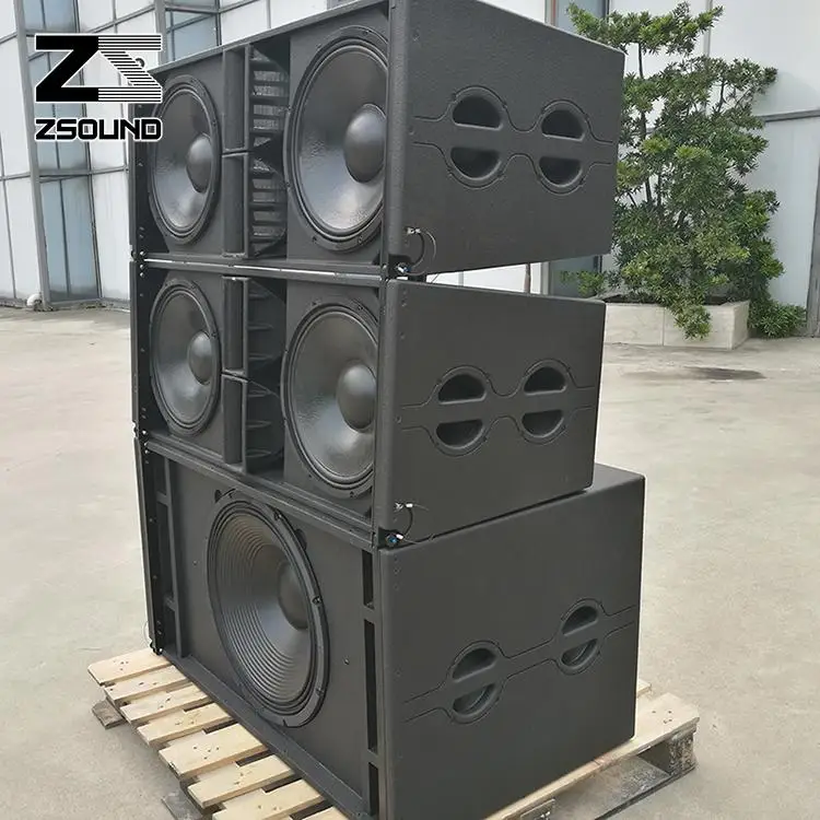 ZSOUND профессиональный аудио двойной 15 дюймов 3way мощности открытый линейного массива