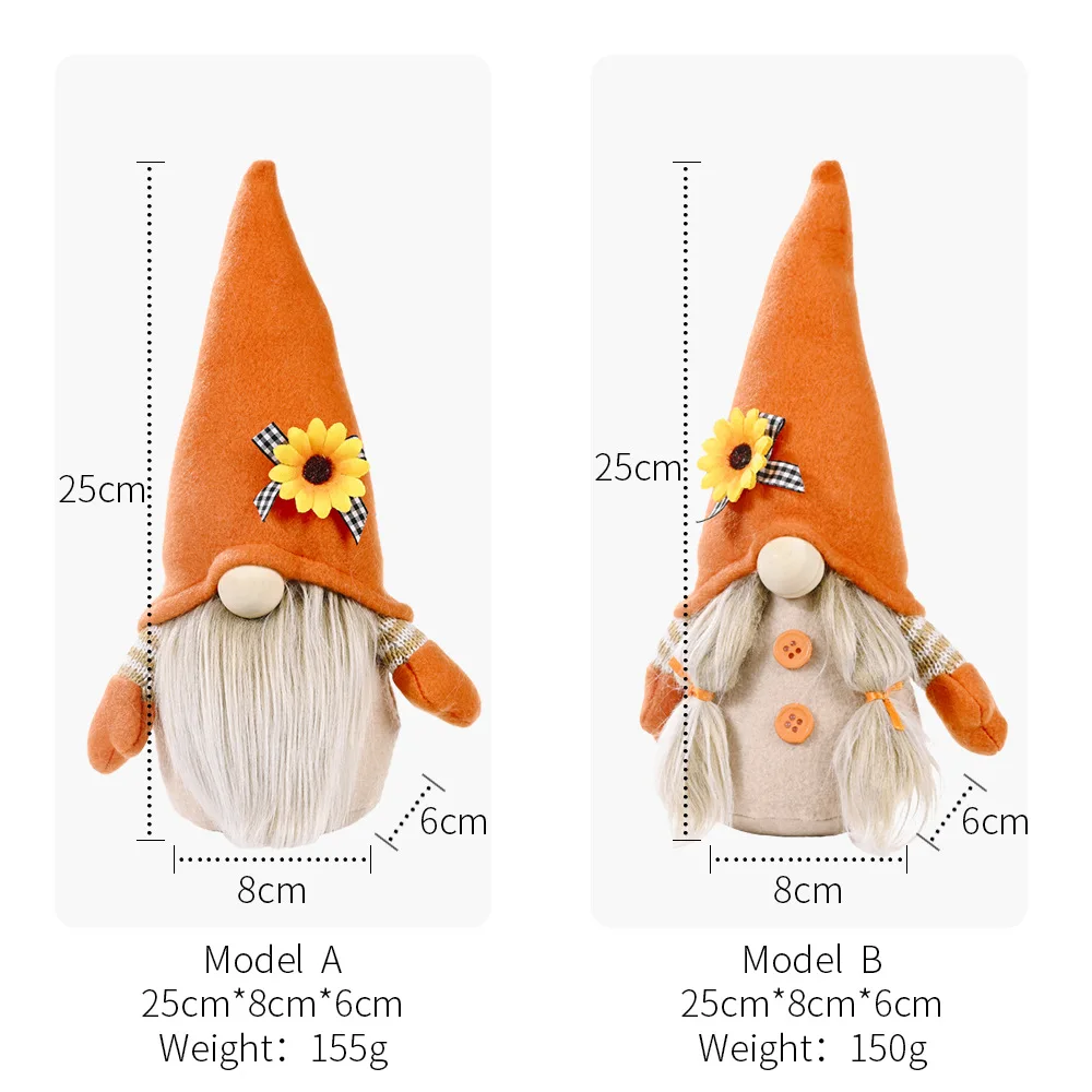 Новое поступление 2021 Подсолнух без лица Шведский tomte gonk gnome добро пожаловать на День Благодарения подарок украшение для