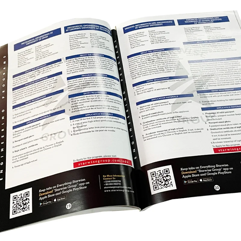 Индивидуальная печать журналов недорогая Полноцветная глянцевая бумага ...