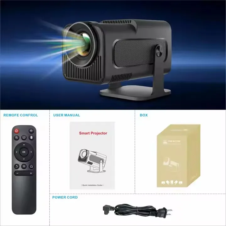 Wholesale HY320 Full Hd Home Theater Proyector Mini Smart Android Projectors Portable Outdoor Travel 4K Projector HY320 YMX