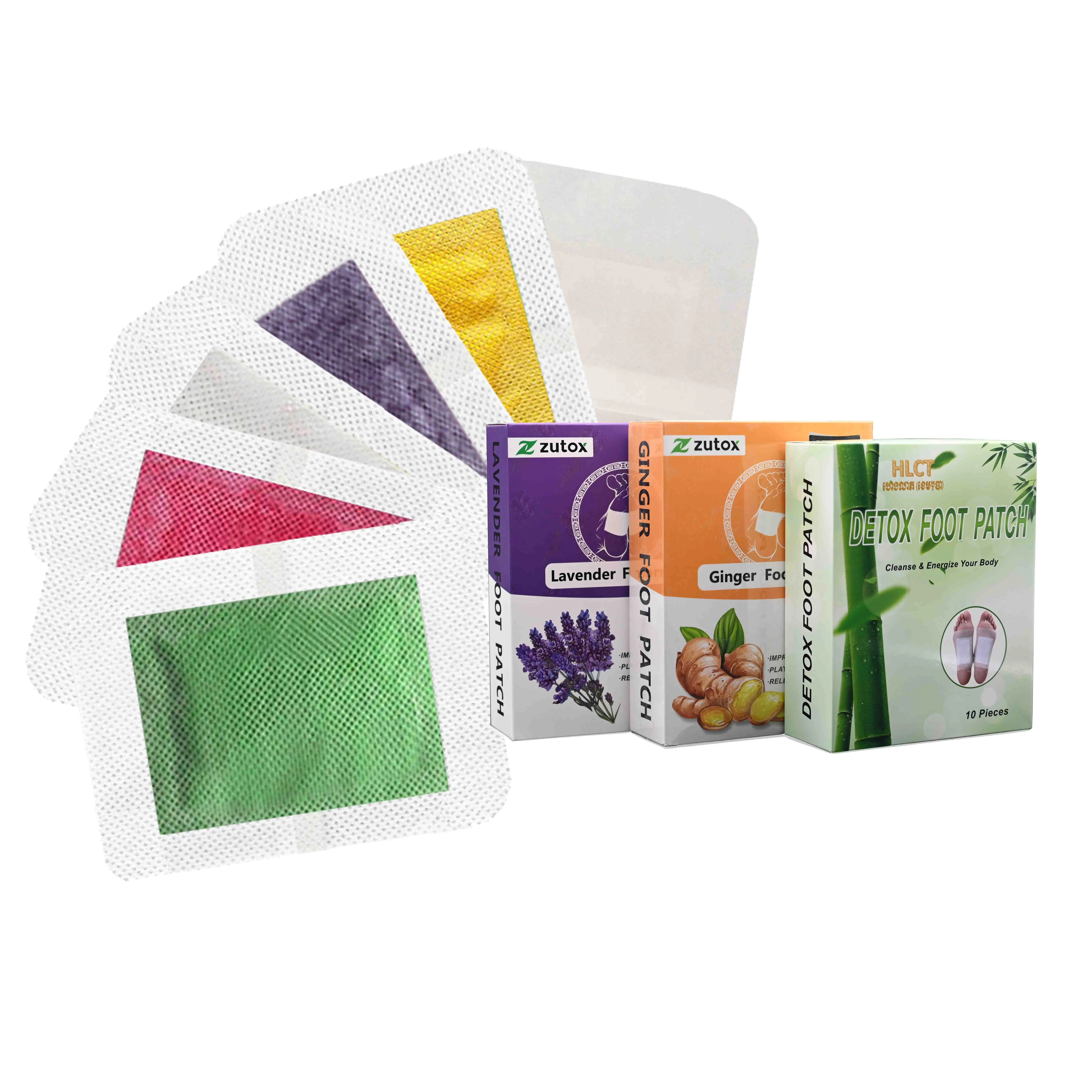 OEM high quality slim plaster pads lavender rose detox diets foot patches with ginger patch natural