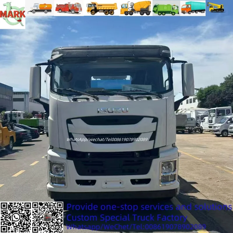 I-suzu Giga Heavy Duty Wrecker 50 Tons Two Stage Lift Boom 8x4 Trailer With Crane Factory Price Towing And Crane Combined Truck