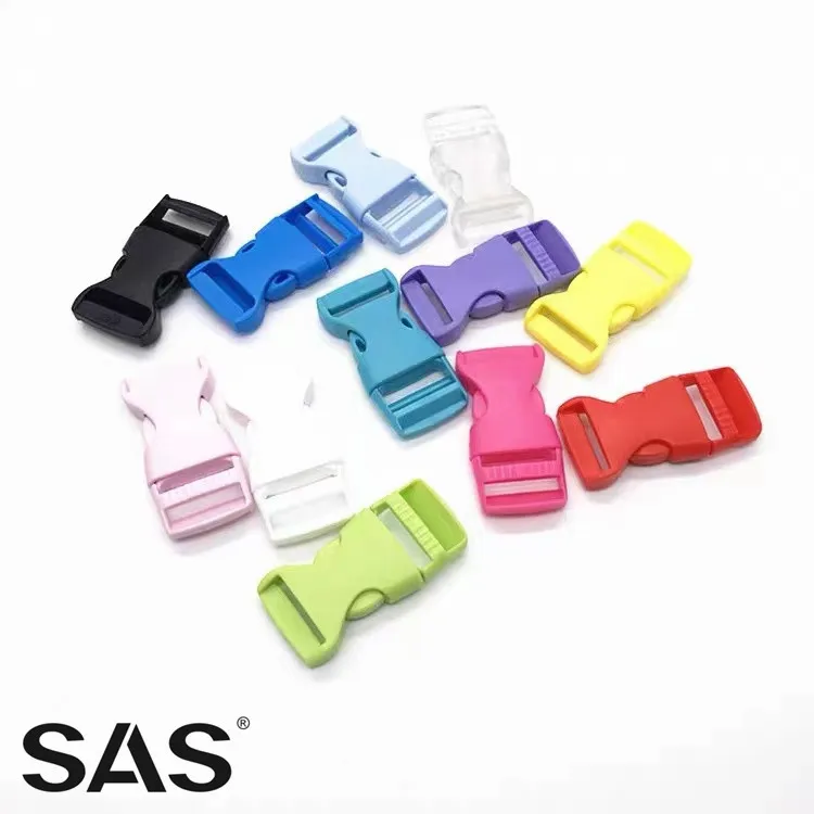 SAS Wholesale Bag Accessories High Quality Black Color Plastic Side Release Buckle for Bags Luggage