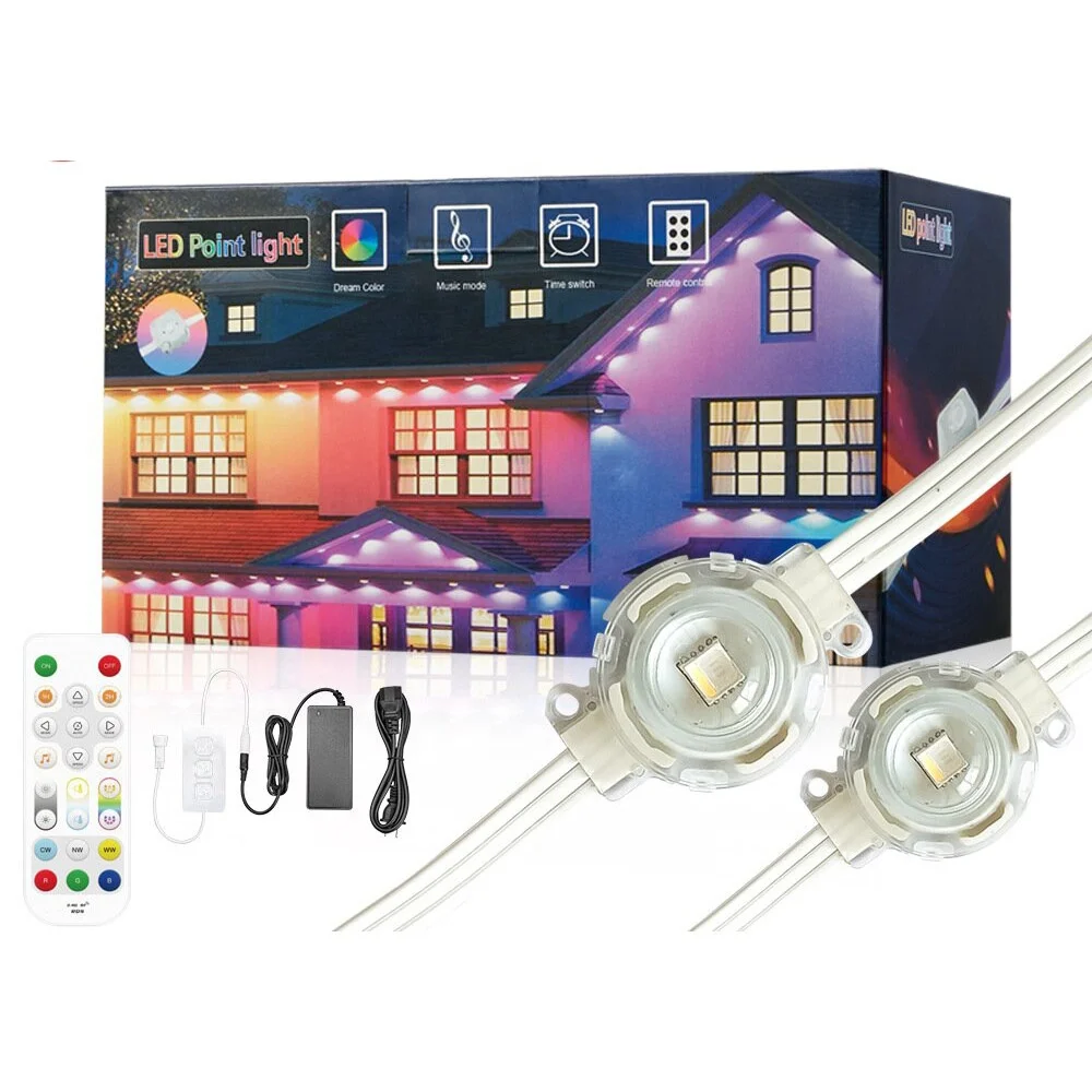Exterior Led Permanent Holiday Rgbw 24V Pixel Lights Track Christmas Lights 6000K Eaves Outdoor Waterproof Luces De Navidad