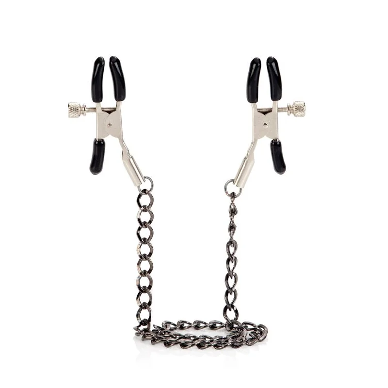 Metal Nipple Clamps With Chain Sexy Game Breast Clip Bondage For Couple