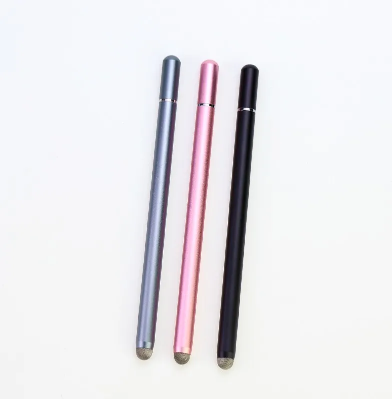 2 in 1 fiber tip disc tip touch screen stylus pen touch pen with magnetic cap for iphone ipad laptop