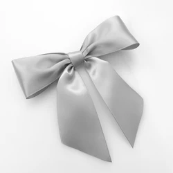 Silver Finished Ribbon Bow Width 12cm Foot Length 9cm Wire Width 1.5inch Handmade Bow Gift Packing Gift Box Product Packaging