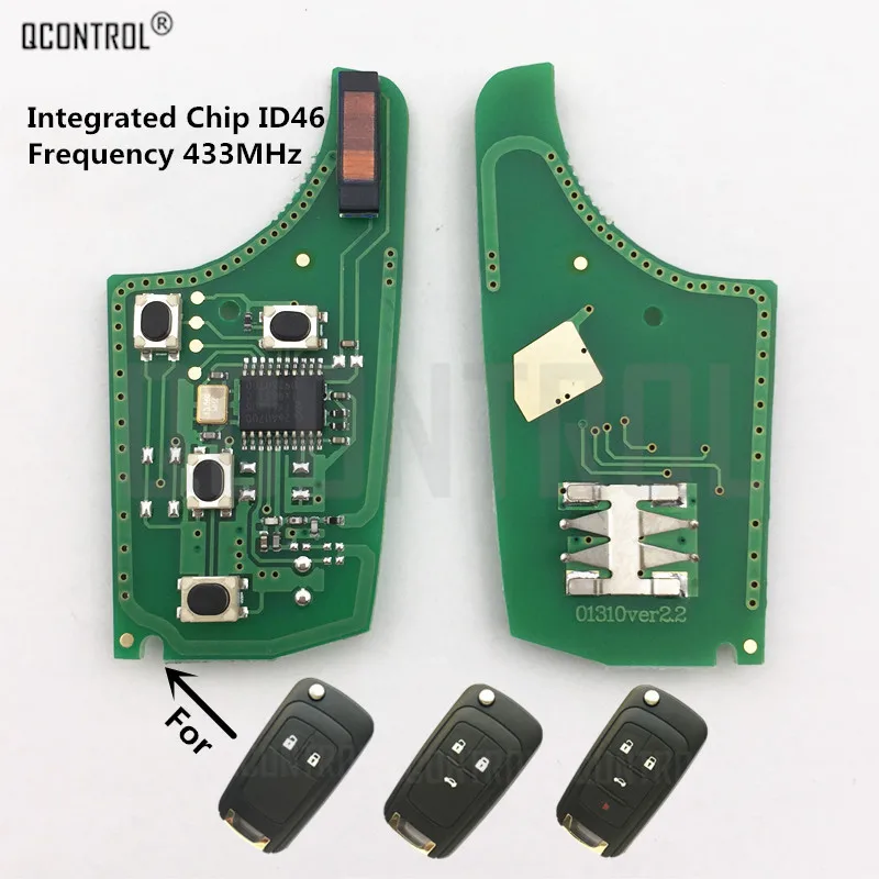 2010~2019 2 3 4 5 Button ASK 315MHz Folding Remote Key PCF7941E 46 CHIP HU100 With Recess 315 MHz For Buick remote key