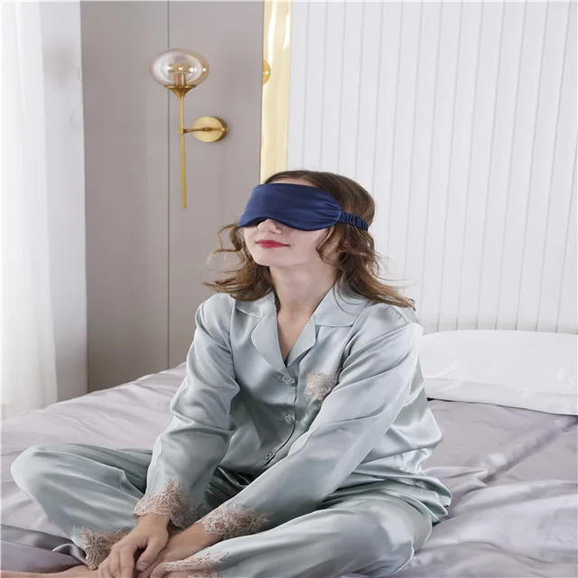2021 Jili  Customizable Private label 100 pure silk 22MM sleep eye mask for men and women