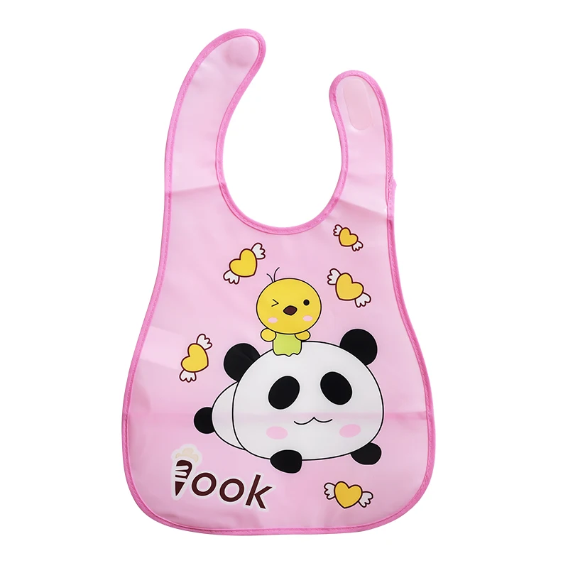 Soft vinyl Newst Waterproof Cartoon Feeding Fashion children promotional baby bibs