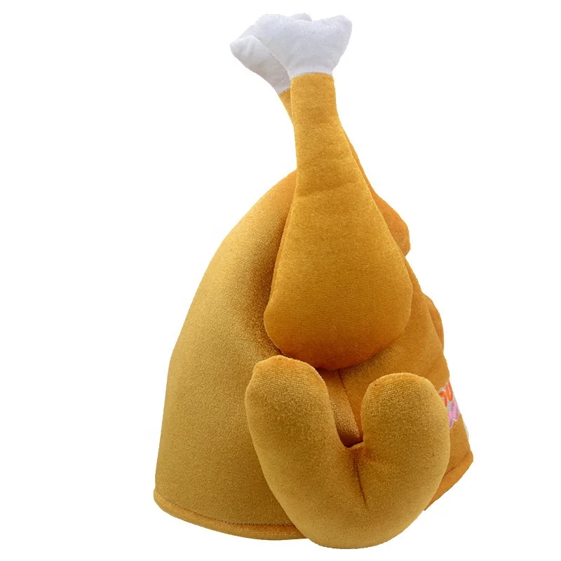Wholesale Novelty Plush Thanksgiving Day Party Roasted Turkey Trim Cap Hat