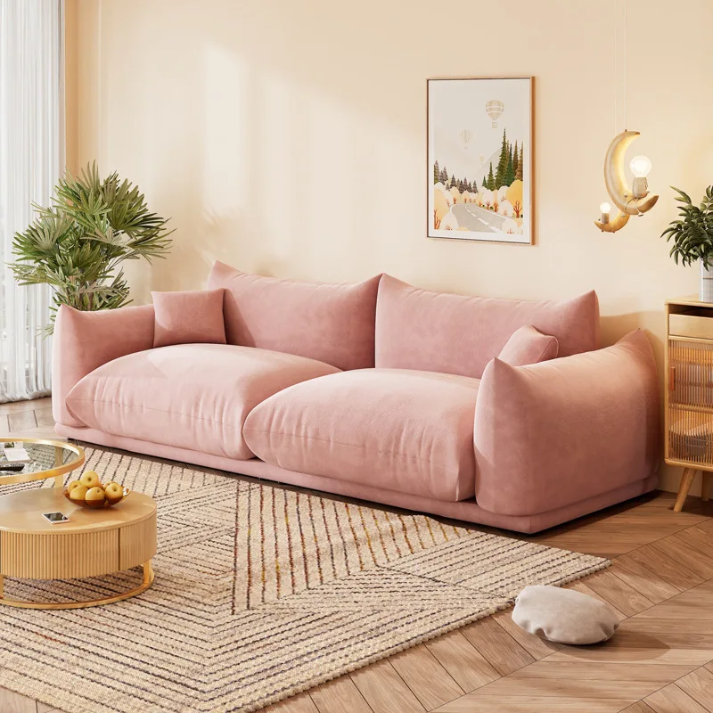 NOVA Modern Design Bread Creative Shape Couch Upholstered Sofa Comfort Fabric 2 Seater Sofa Couch Living Room Furniture Sets