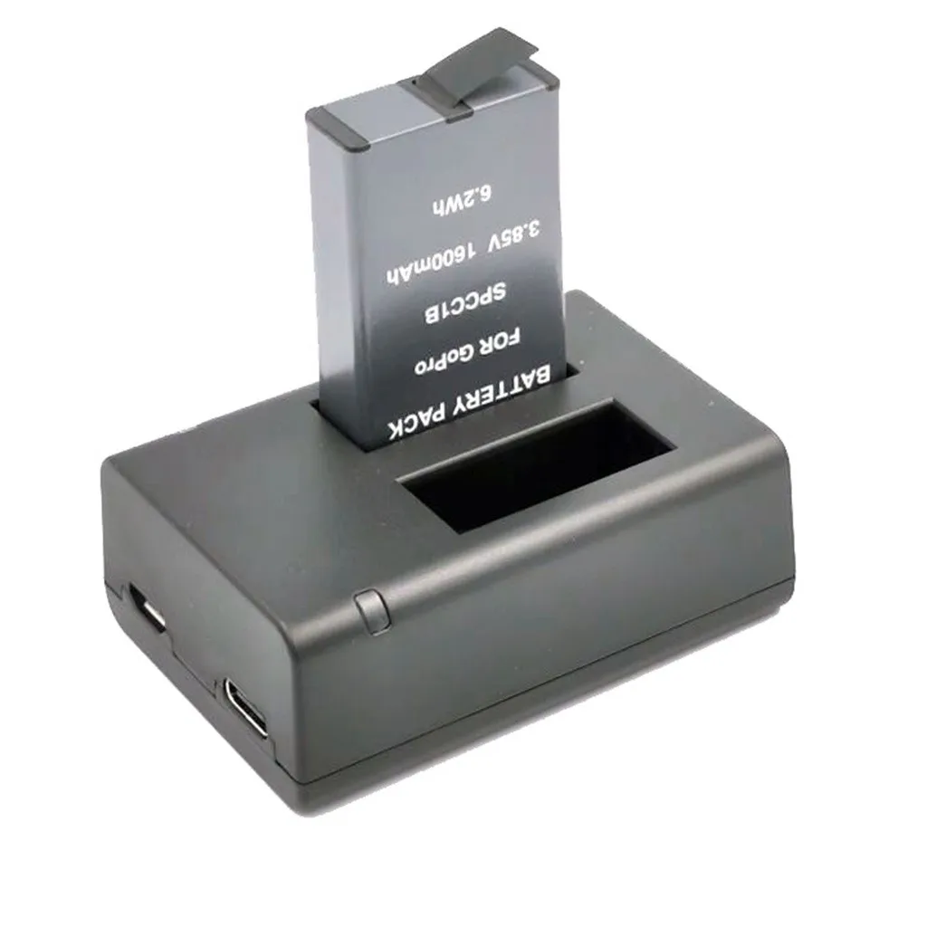 1600Mah 3.85V Go Pro Black 4K Action Camera Accessories Refuel Lithium Batteries Pack Dual Charger Battery for GoPro Hero Max