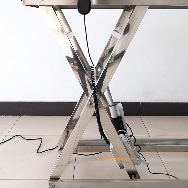EURPET High Quality Veterinary 304 Stainless Steel Flat Panel Electric Lifting Pet Treatment Table
