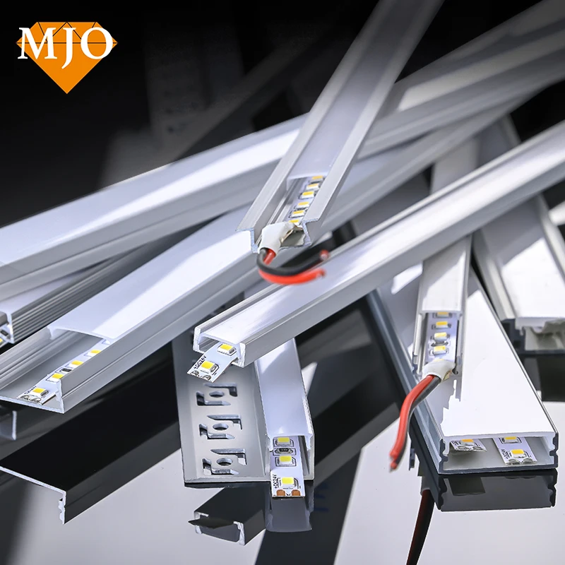 Фошань MJO OEM логотип алюминиевый профиль для светодиодной ленты светодиодная полоса канал украшения шкафа линейный