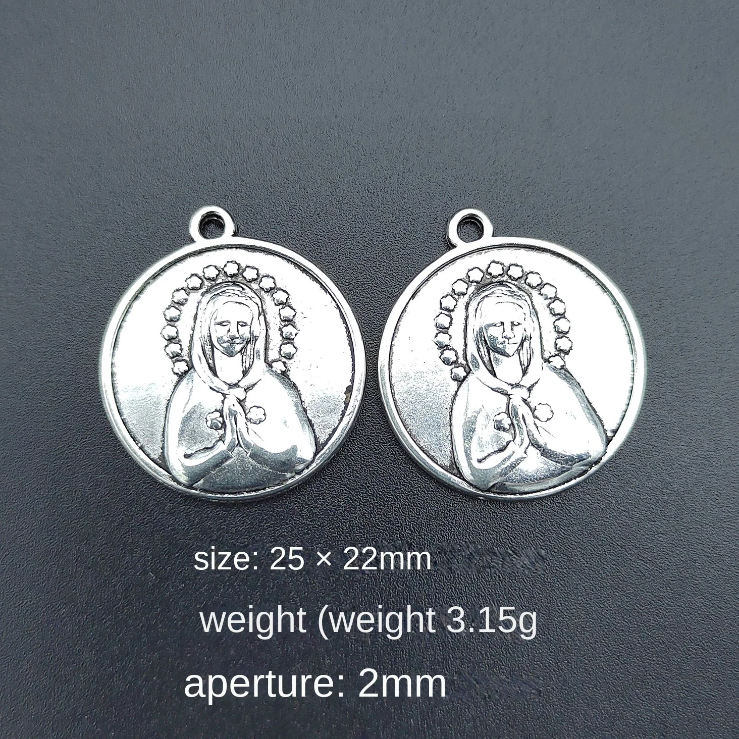 European and American jewelry accessories round portrait DIY necklace keychain pendant bracelet accessories jewelry